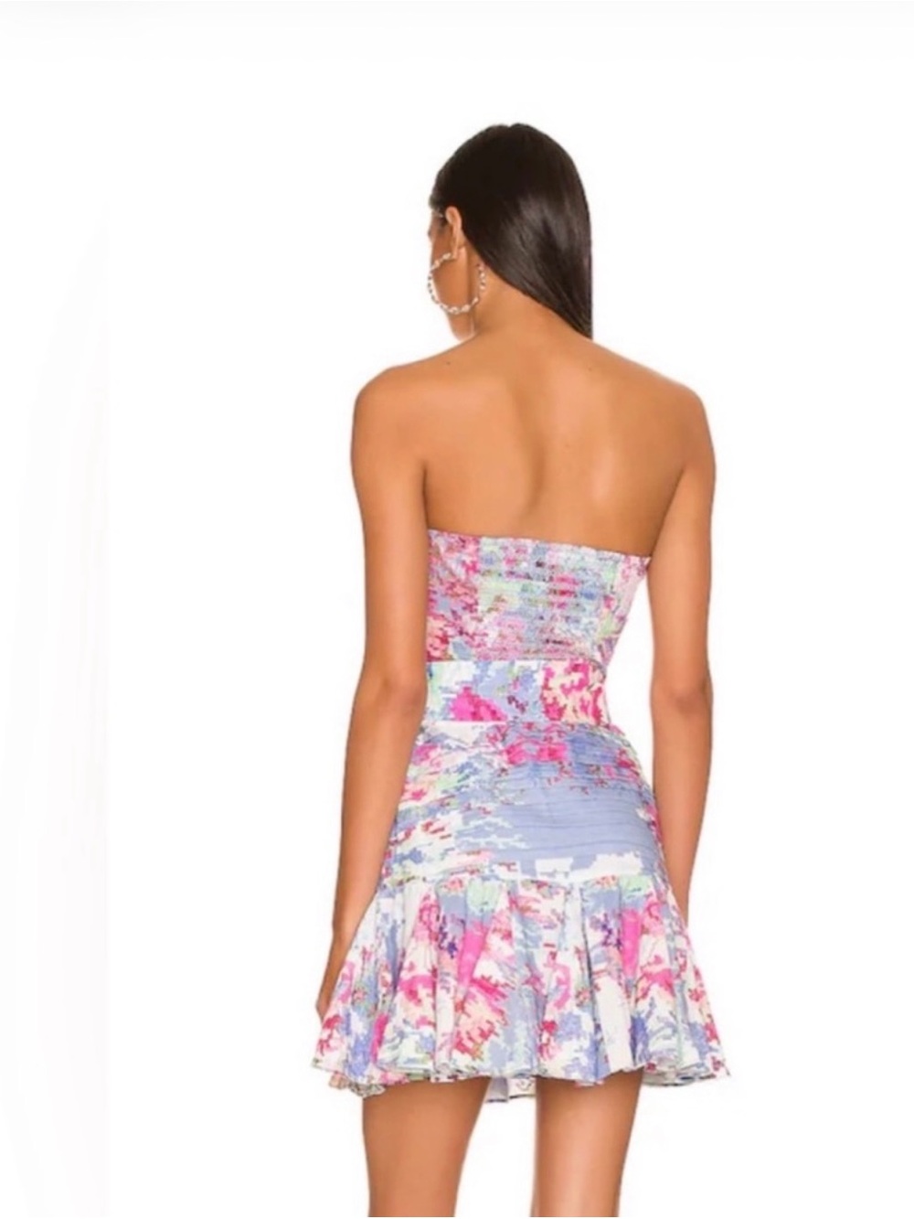 Hemant and Nandita - Worn Once
Floral Strapless Mini Dress with Belt - Picture 2 of 5